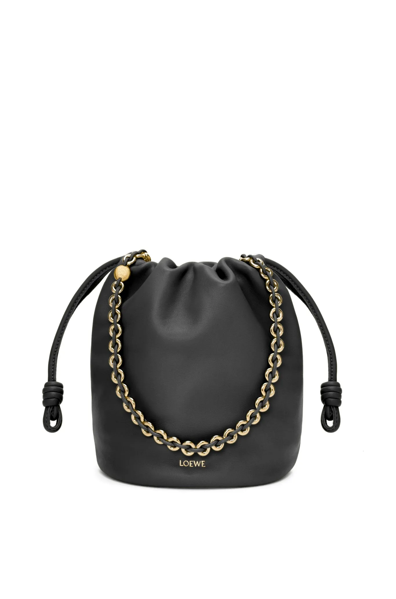 Flamenco Purse Bucket Bag In Mellow Nappa Lambskin
