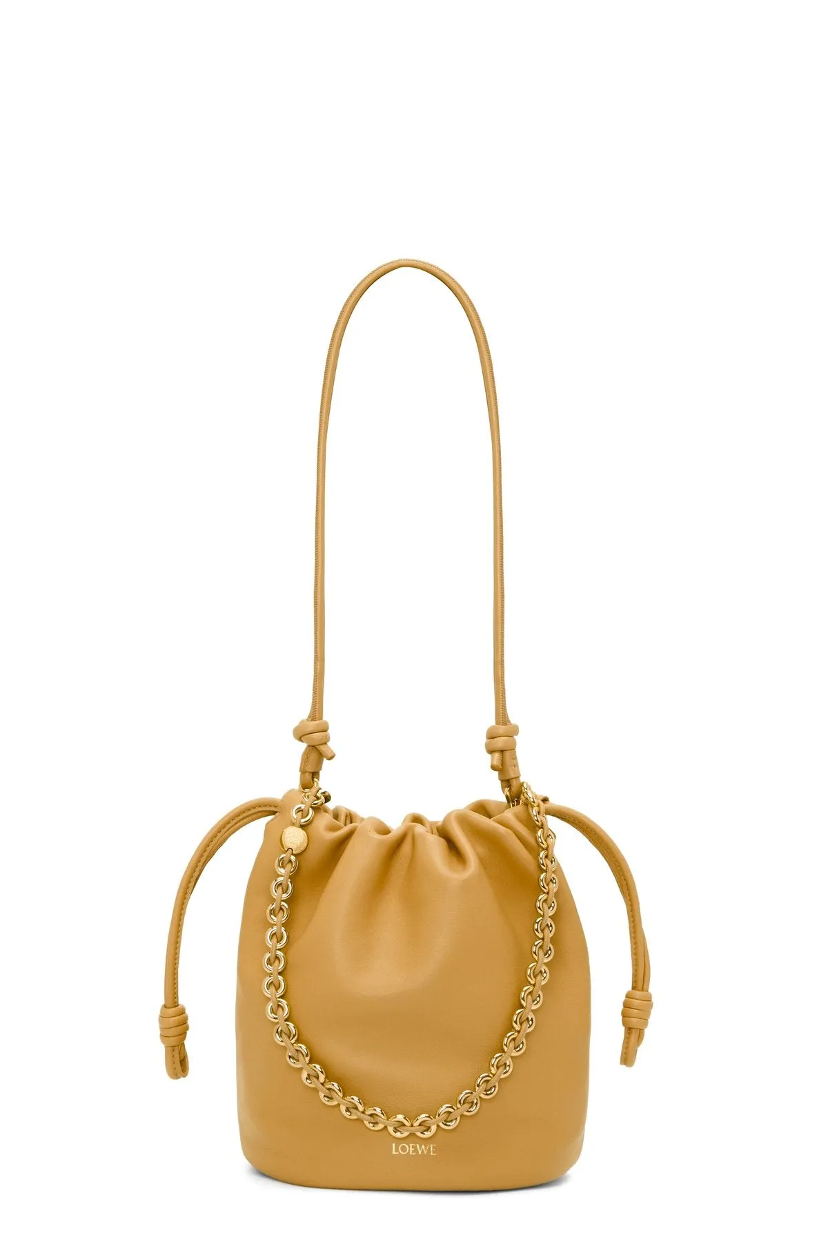 Flamenco Purse Bucket Bag In Mellow Nappa Lambskin