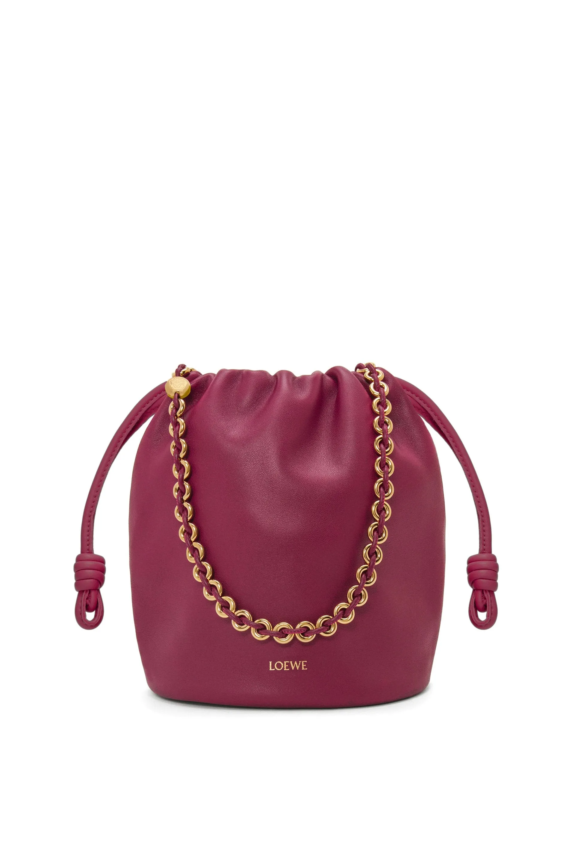 Flamenco Purse Bucket Bag In Mellow Nappa Lambskin