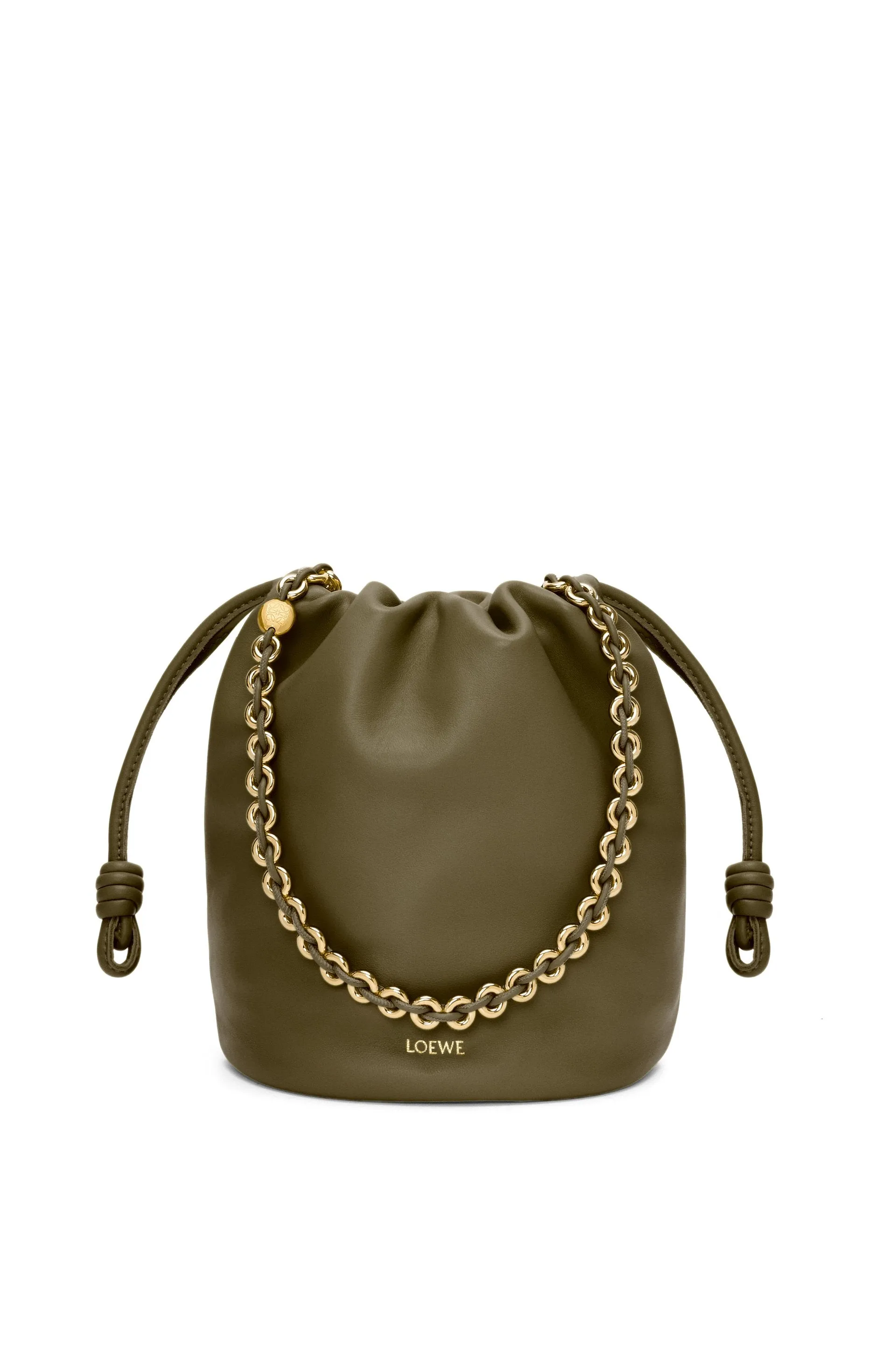 Flamenco Purse Bucket Bag In Mellow Nappa Lambskin