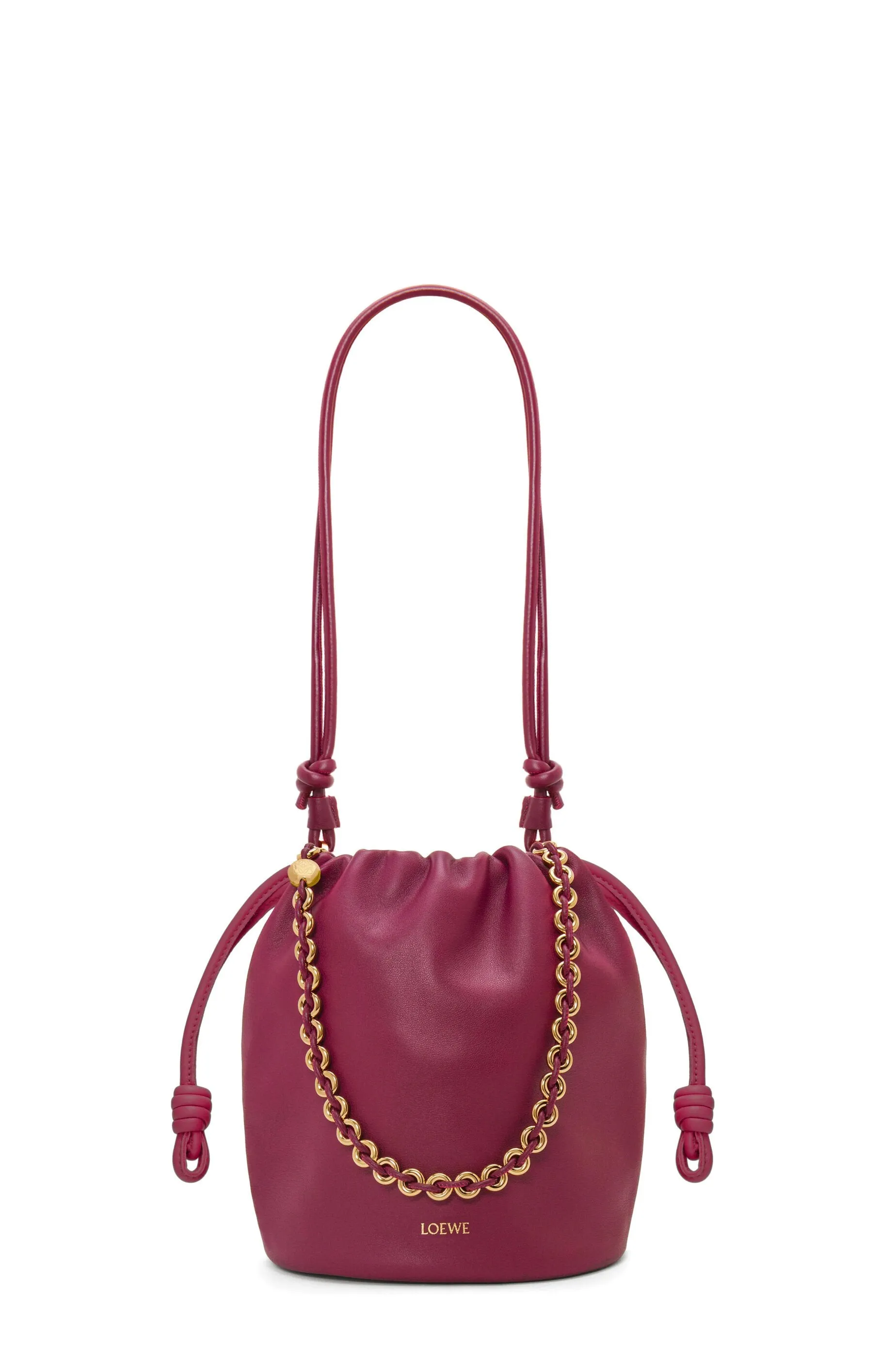 Flamenco Purse Bucket Bag In Mellow Nappa Lambskin