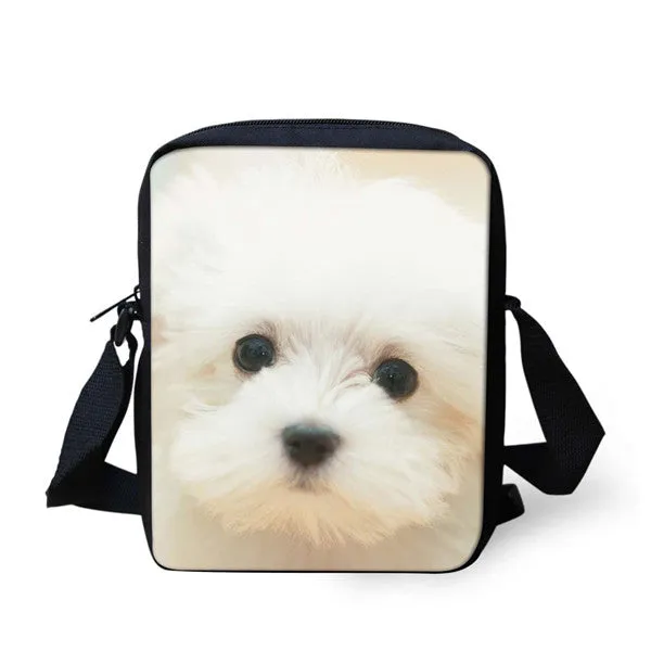 FORUDESIGNS 3D Chihuahua Animal Children School Bags Tiger Lion Dog Leopard Mochilas Infantil Kids Mini Schoolbag For Girls Boys
