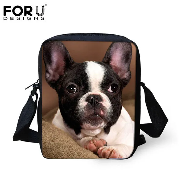 FORUDESIGNS 3D Chihuahua Animal Children School Bags Tiger Lion Dog Leopard Mochilas Infantil Kids Mini Schoolbag For Girls Boys