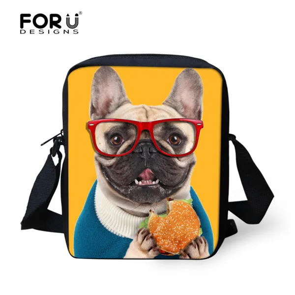 FORUDESIGNS 3D Chihuahua Animal Children School Bags Tiger Lion Dog Leopard Mochilas Infantil Kids Mini Schoolbag For Girls Boys