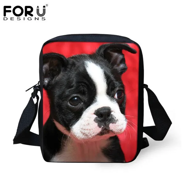 FORUDESIGNS 3D Chihuahua Animal Children School Bags Tiger Lion Dog Leopard Mochilas Infantil Kids Mini Schoolbag For Girls Boys