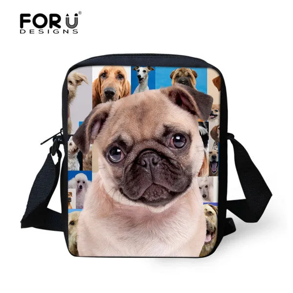 FORUDESIGNS 3D Chihuahua Animal Children School Bags Tiger Lion Dog Leopard Mochilas Infantil Kids Mini Schoolbag For Girls Boys