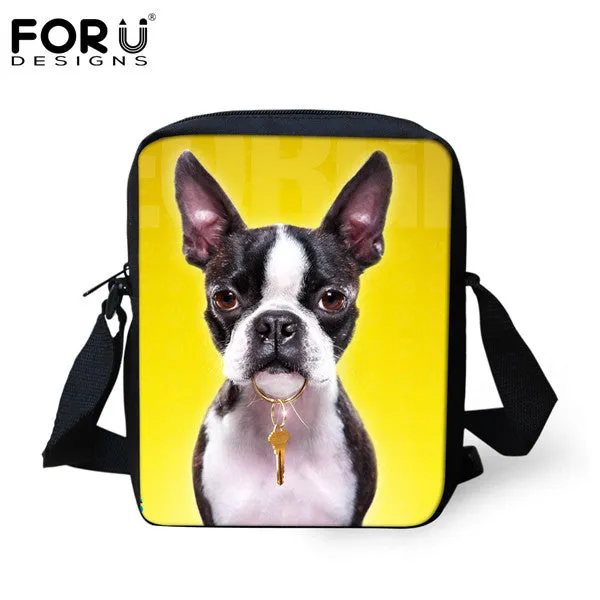 FORUDESIGNS 3D Chihuahua Animal Children School Bags Tiger Lion Dog Leopard Mochilas Infantil Kids Mini Schoolbag For Girls Boys