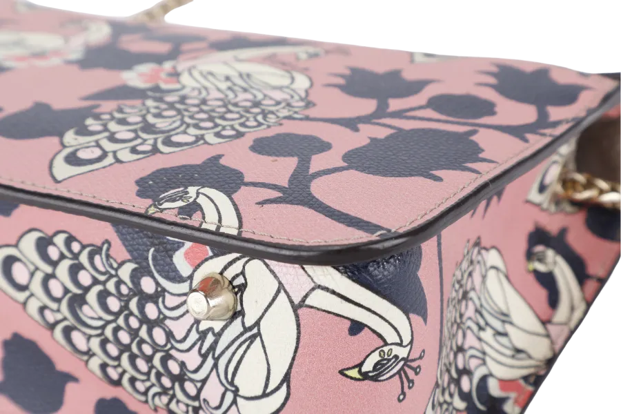 FURLA METROPOLIS MINI SHOULDER BAG PINK PEACOCK GOLD HARDWARE NO DUST COVER