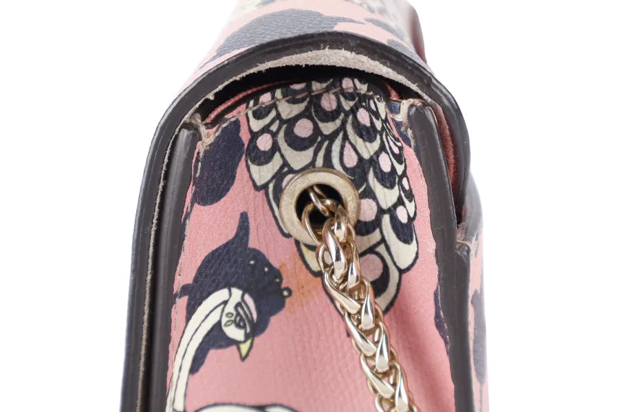 FURLA METROPOLIS MINI SHOULDER BAG PINK PEACOCK GOLD HARDWARE NO DUST COVER