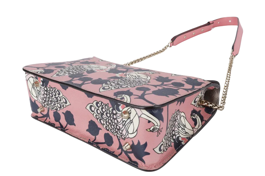 FURLA METROPOLIS MINI SHOULDER BAG PINK PEACOCK GOLD HARDWARE NO DUST COVER