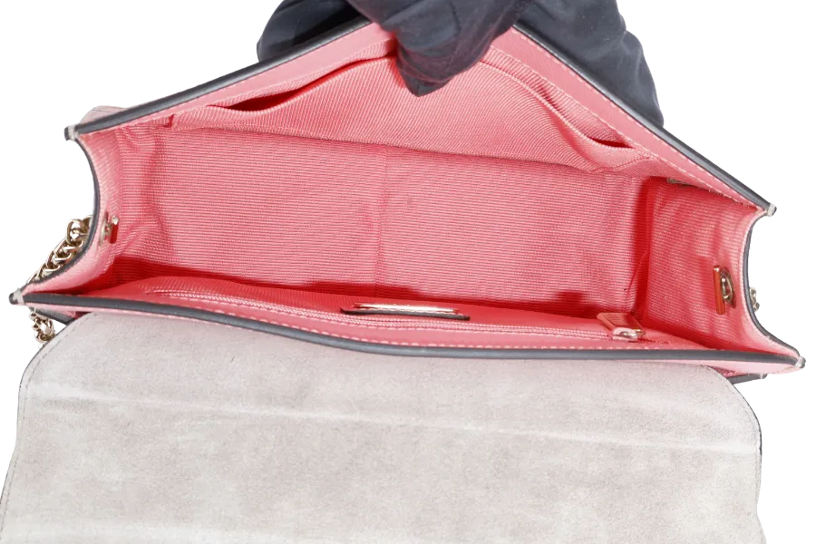 FURLA METROPOLIS MINI SHOULDER BAG PINK PEACOCK GOLD HARDWARE NO DUST COVER