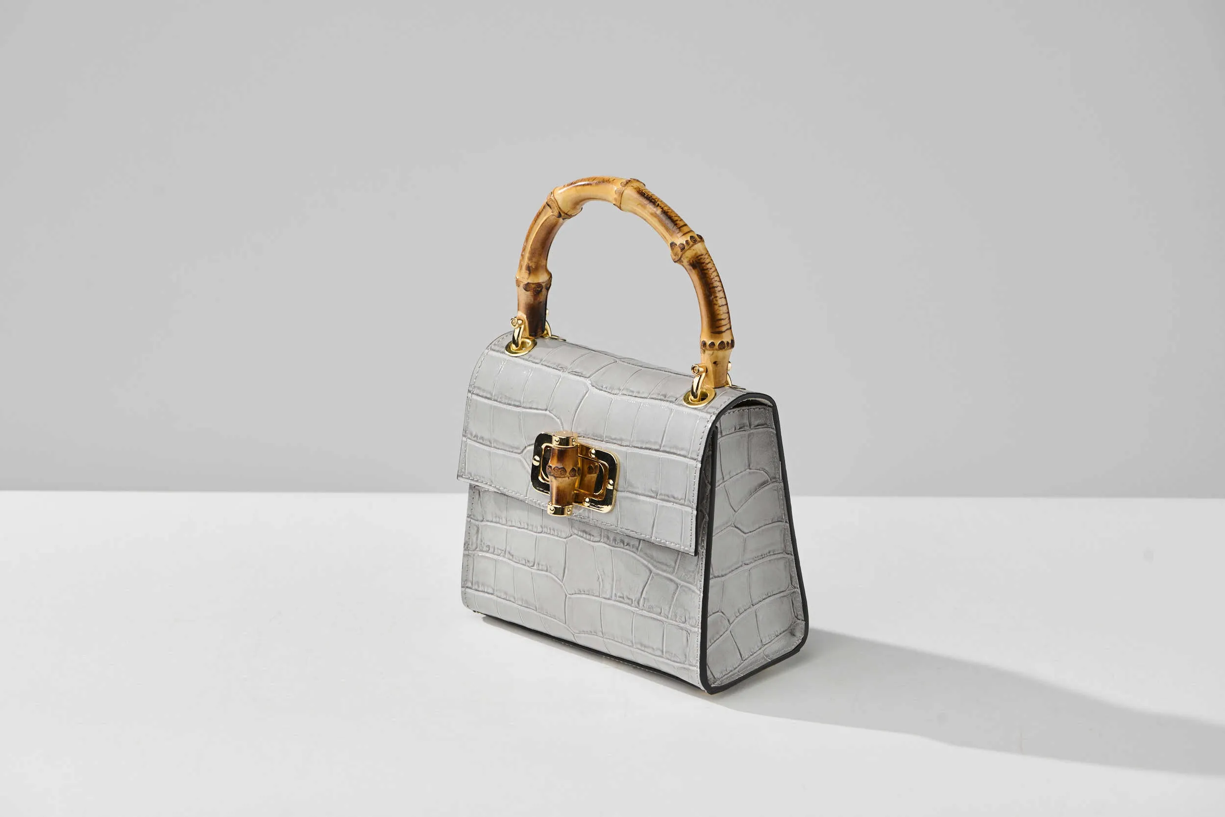 Gaia Top Handle Mini Bag Grigio