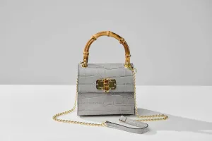 Gaia Top Handle Mini Bag Grigio
