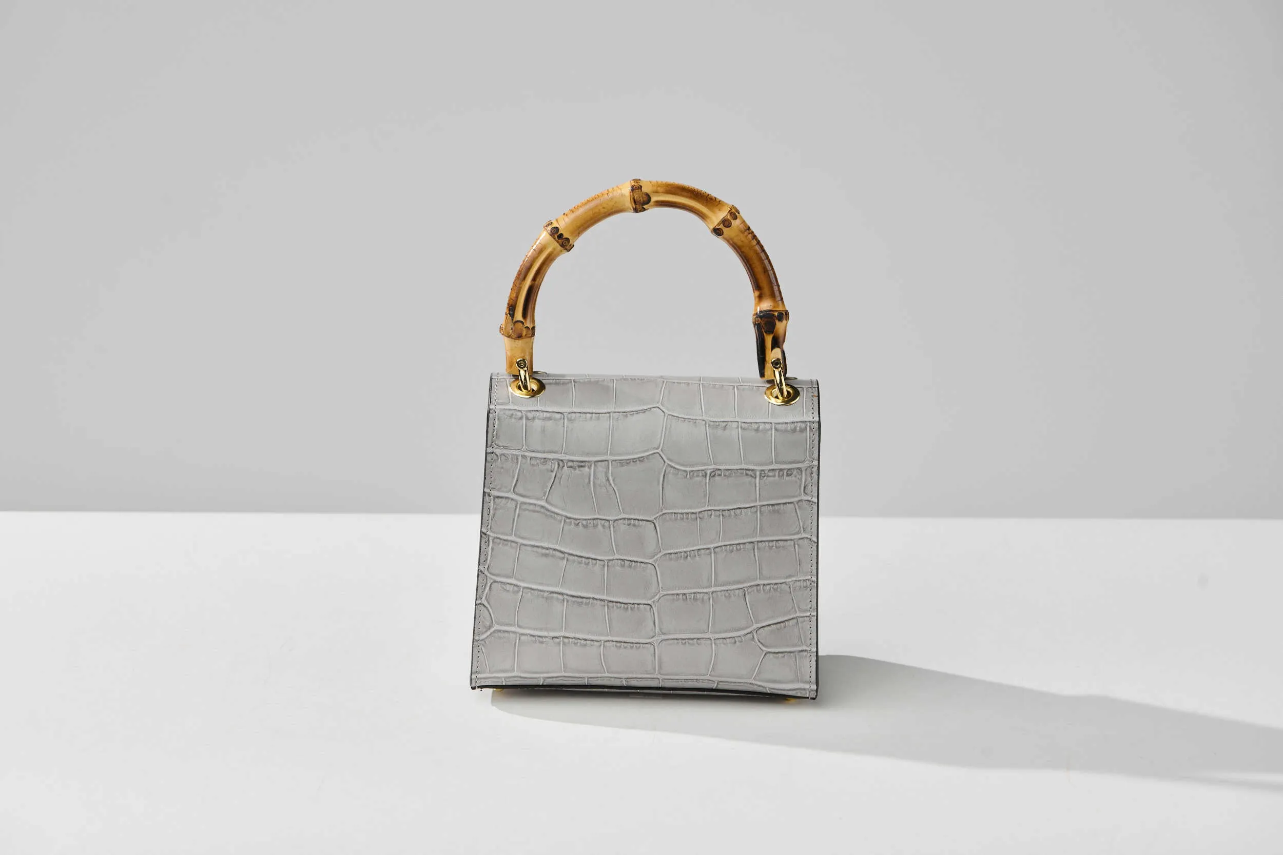 Gaia Top Handle Mini Bag Grigio