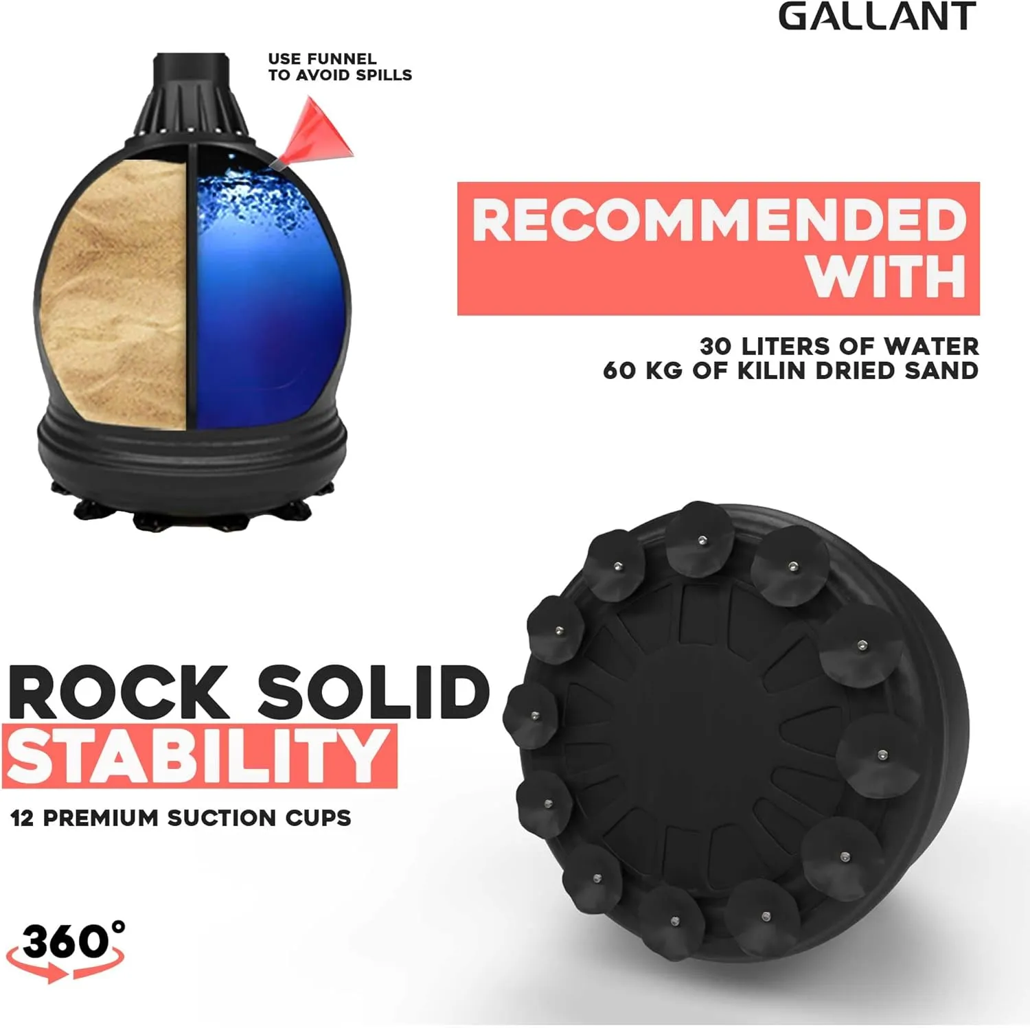 Gallant 5.5ft Free Standing Boxing Punch Bag Brown - Free Standing Heavy Bag