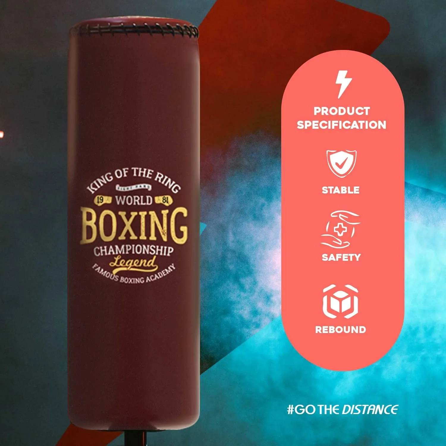 Gallant 5.5ft Free Standing Boxing Punch Bag Brown - Free Standing Heavy Bag