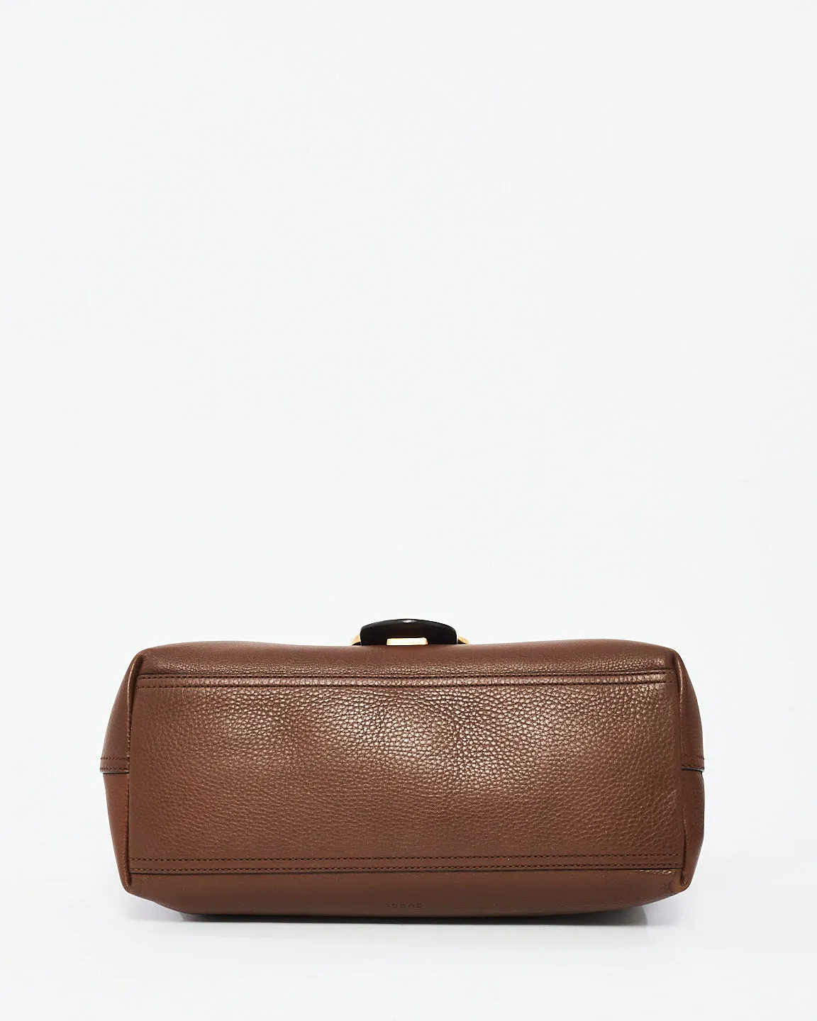 Gucci Brown Leather GG Marmont Messenger Shoulder Bag