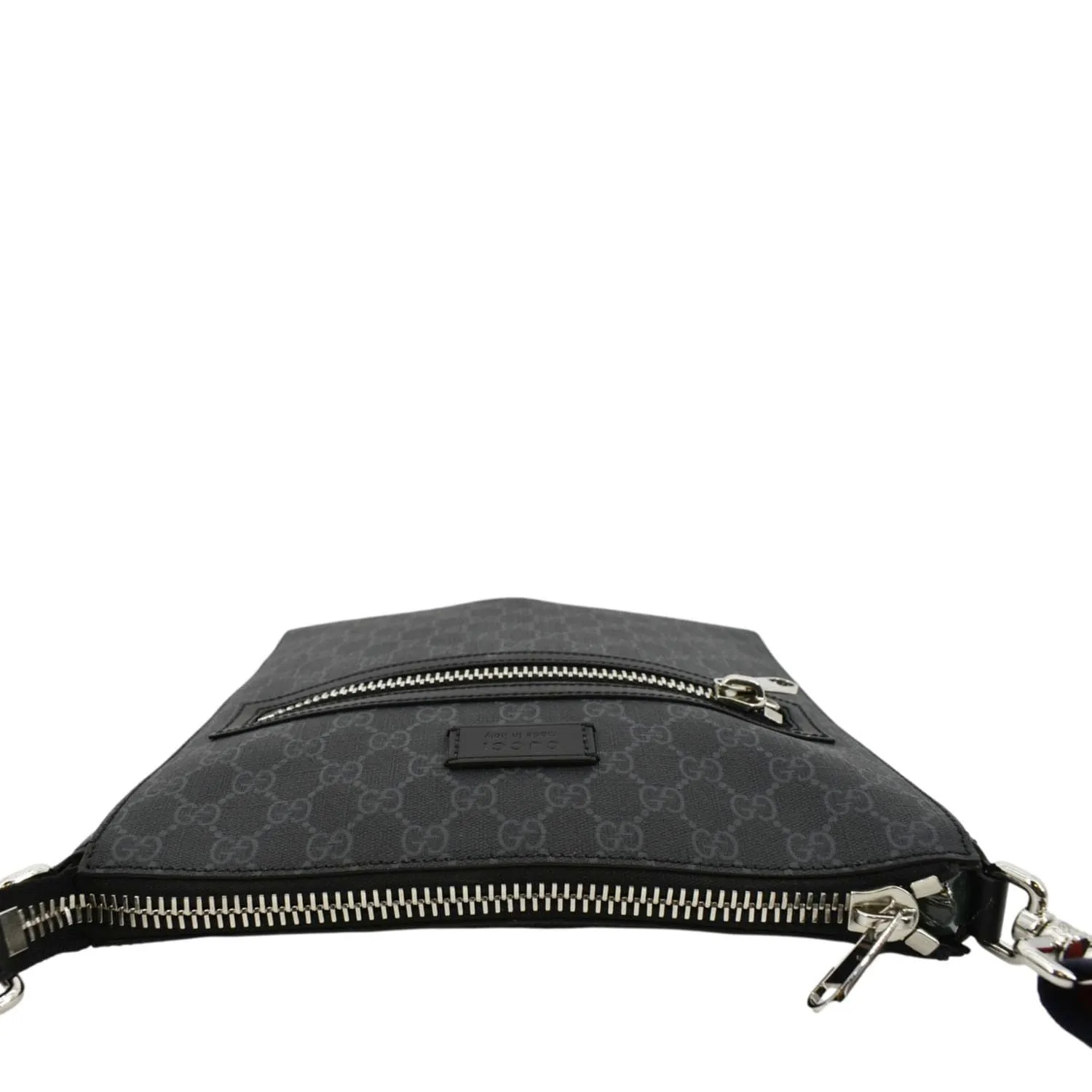 GUCCI GG Supreme Canvas Square Messenger Bag Black 474137