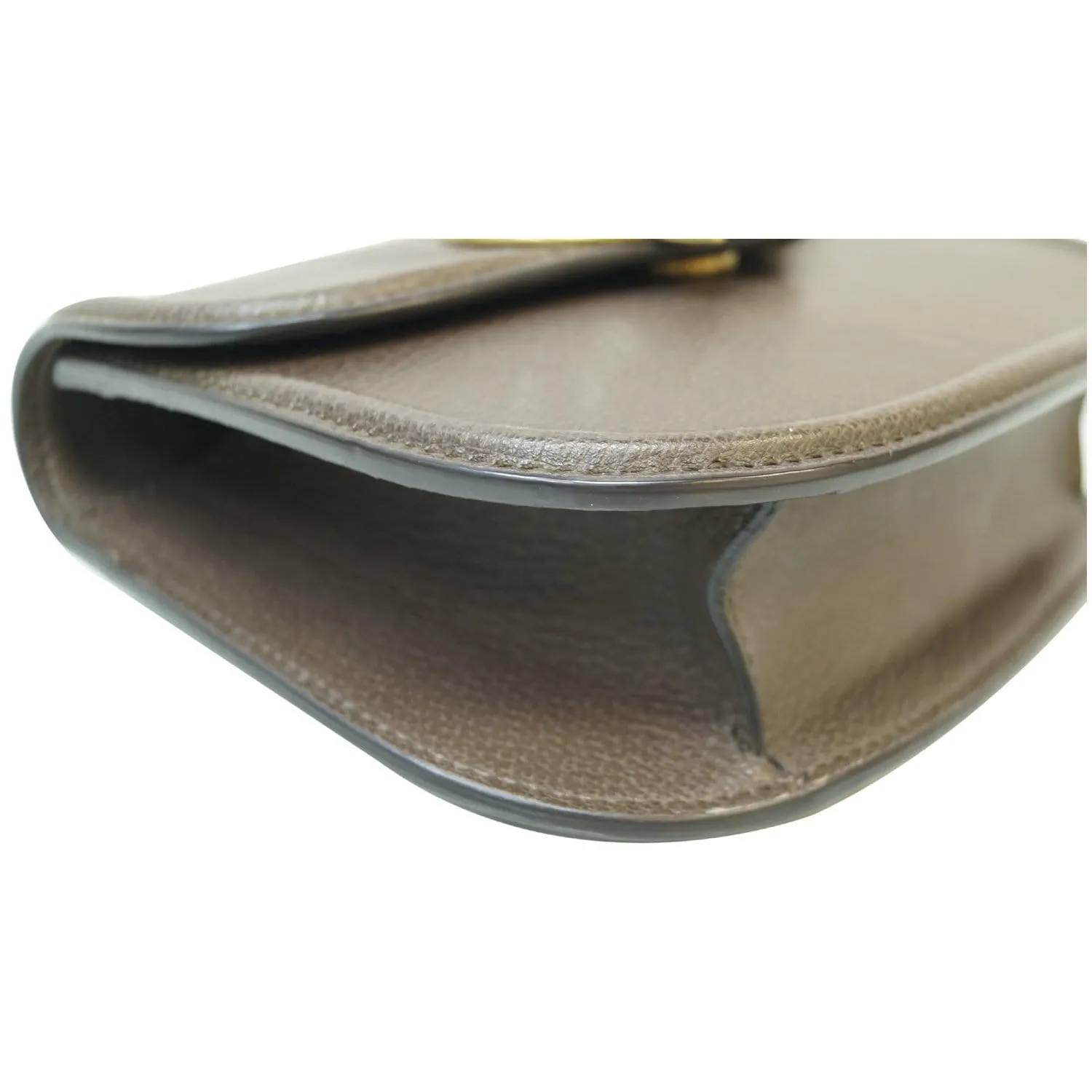 GUCCI Jeweled Heart Leather Totem Messenger Bag Brown 500756