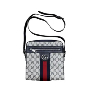 Gucci Messenger Bag "GG SUPREME OPHIDIA" Used Navy Size OS