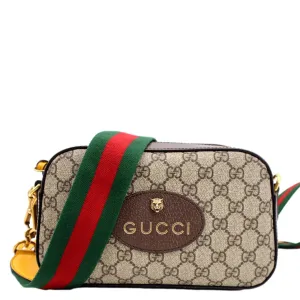 GUCCI Neo Vintage GG Supreme Canvas Messenger Bag Beige 476466