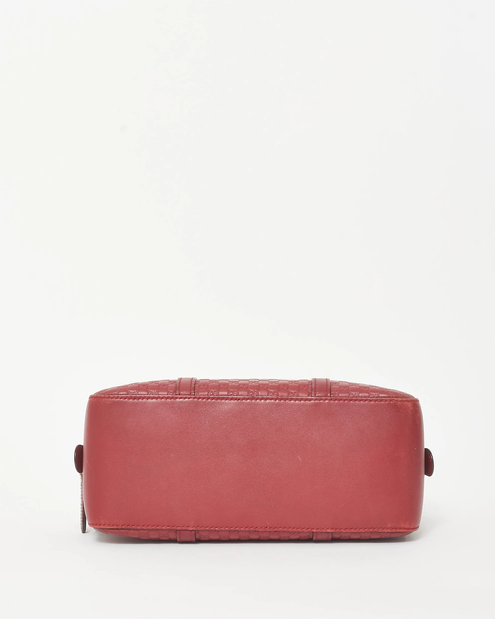 Gucci Red Leather Guccissima Mini Duffle Bag