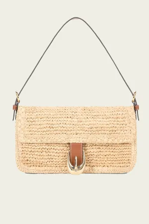 Harlow Raffia Bag in Natural Tan