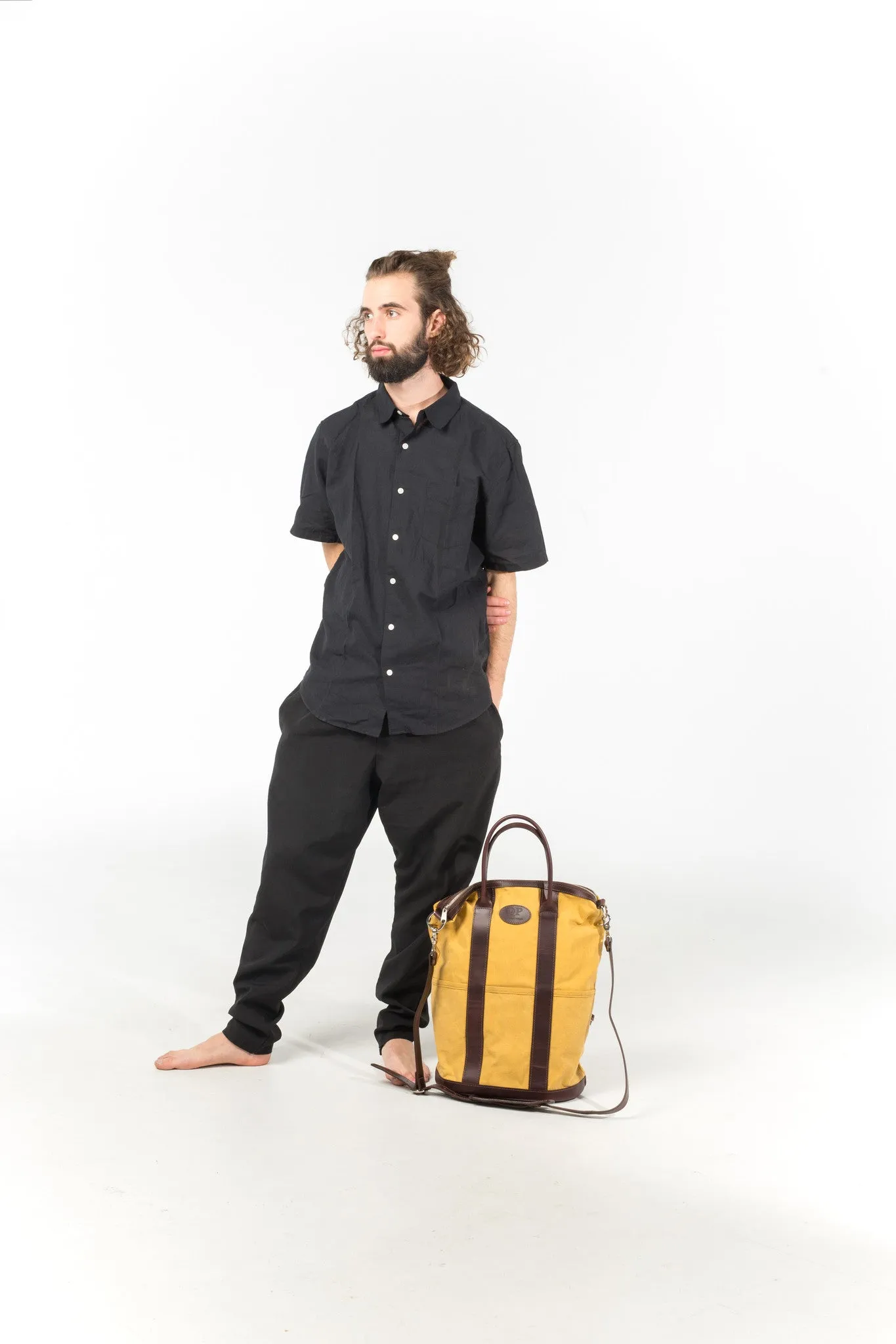 Helmet Bag - Small - Brown and Yellow
