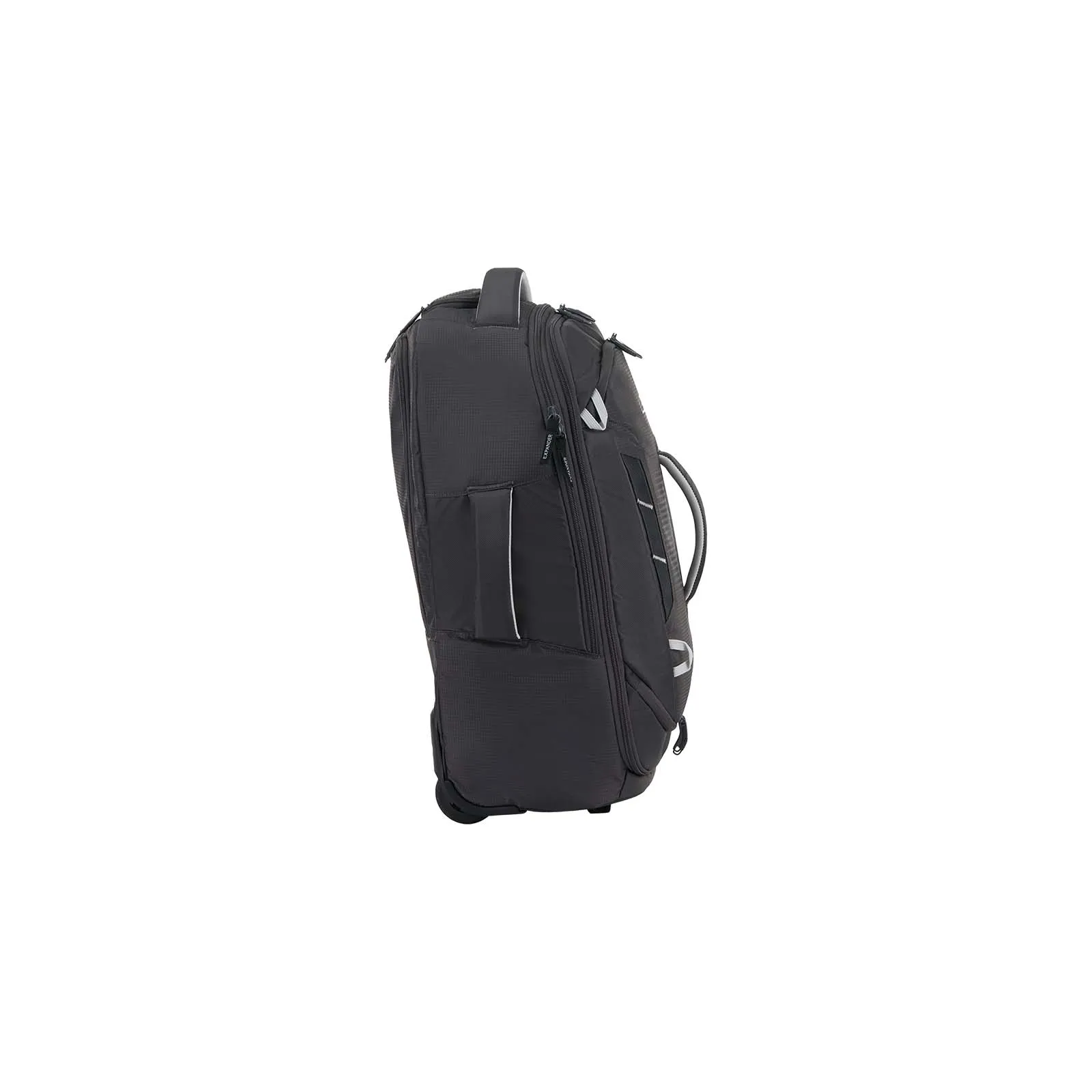 High Sierra Composite V4 56cm Carry-On Wheeled Duffel Silver Metal Grey