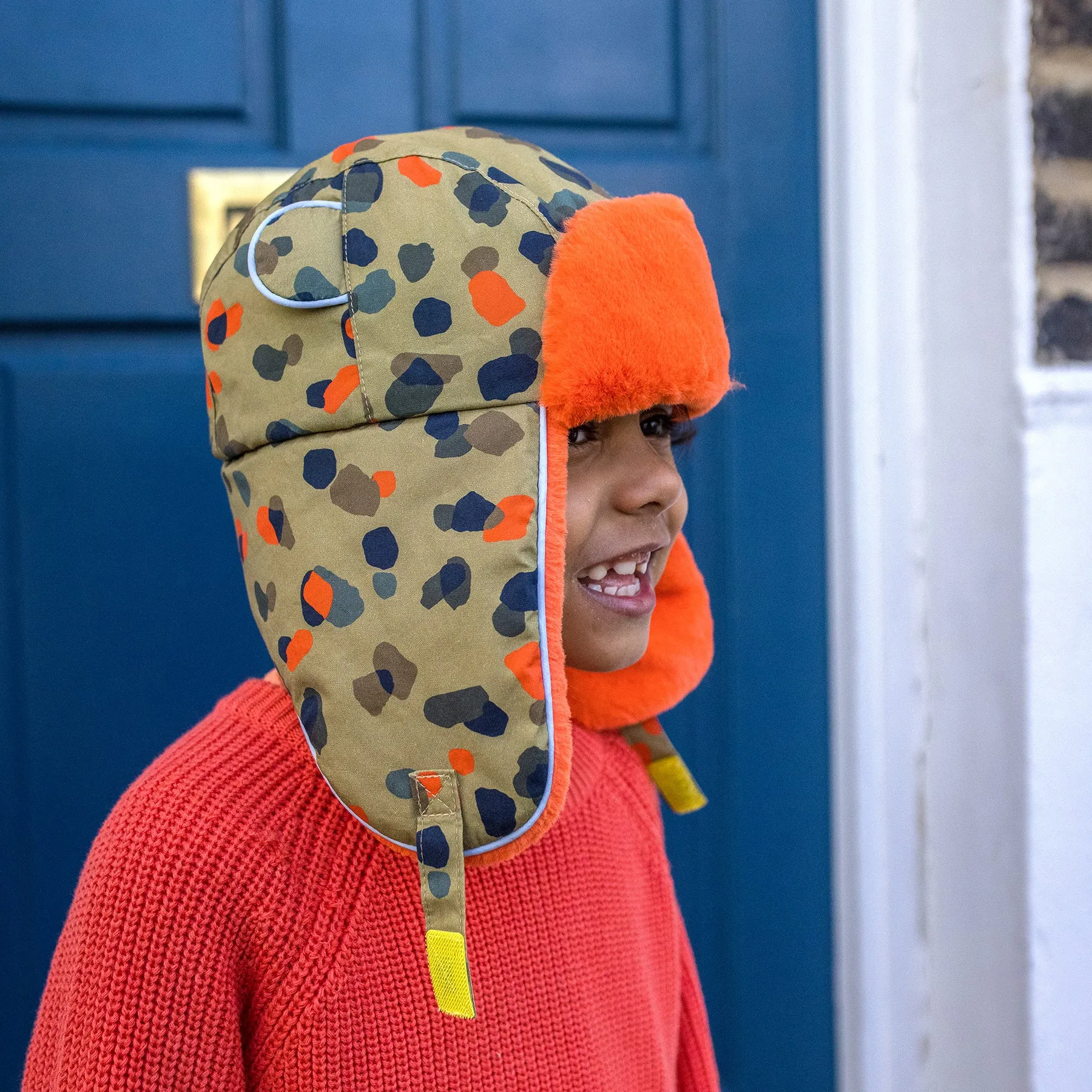 Kids Arctic Cub Hat: Leopard Neutral