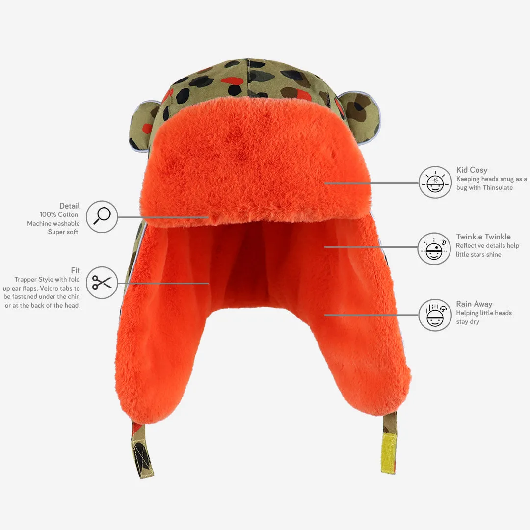 Kids Arctic Cub Hat: Leopard Neutral