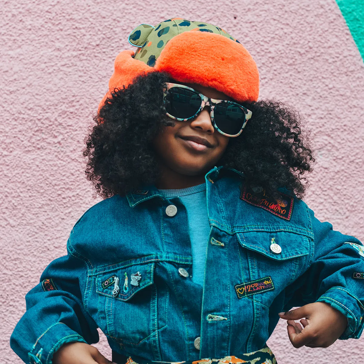 Kids Arctic Cub Hat: Leopard Neutral