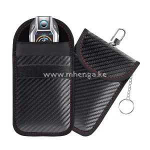 Lanpard Faraday Bag for Key Fob, Cage Protector, Car RFID Signal Blocking Key Fob Protector, Double-Layers of Shielding Carbon Fiber Material Anti-Theft Pouch