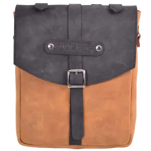 Leather Tank Bag, (Black/Brown).