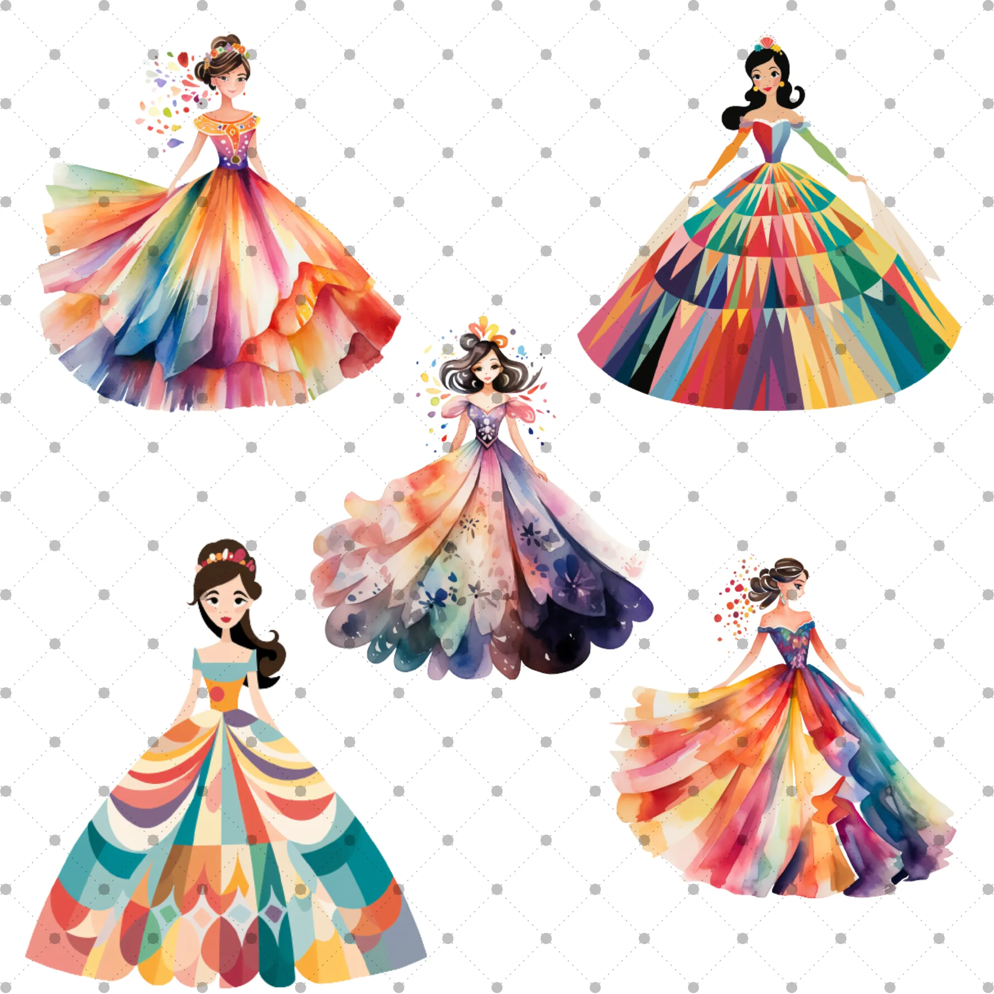 Little Princess Clipart, Watercolor Princess Clipart, Little Princess Ornaments, Baby Princess, Castle Sublimation Design, Princess Birthday, Fairytale Princes 027