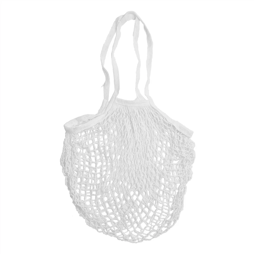 Long Handles - Organic Cotton - Reusable Grocery Mesh Shopping Bag - Turquoise