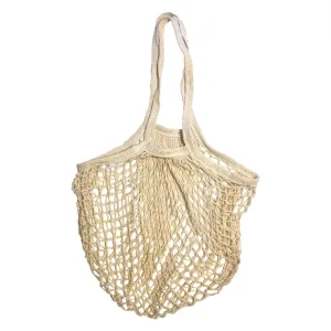 Long Handles - Organic Cotton - Reusable Grocery Mesh Shopping Bag - Turquoise