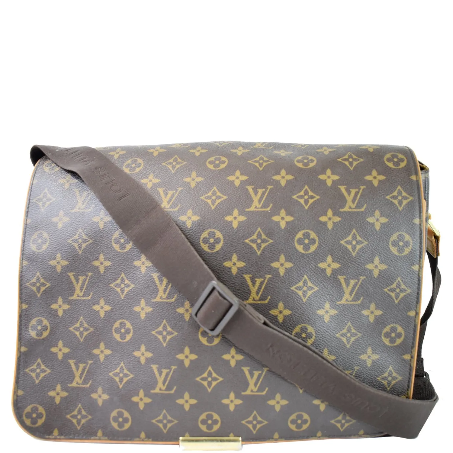 LOUIS VUITTON Abbesses Monogram Canvas Messenger Bag Brown
