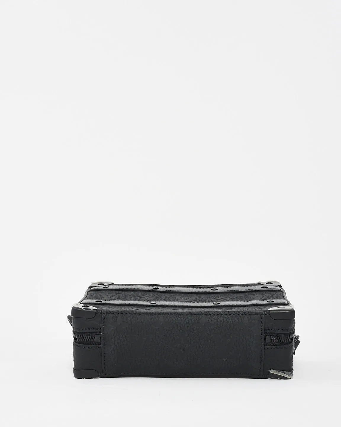 Louis Vuitton Black Monogram Embossed Taurillon Leather Soft Handle Trunk Crossbody