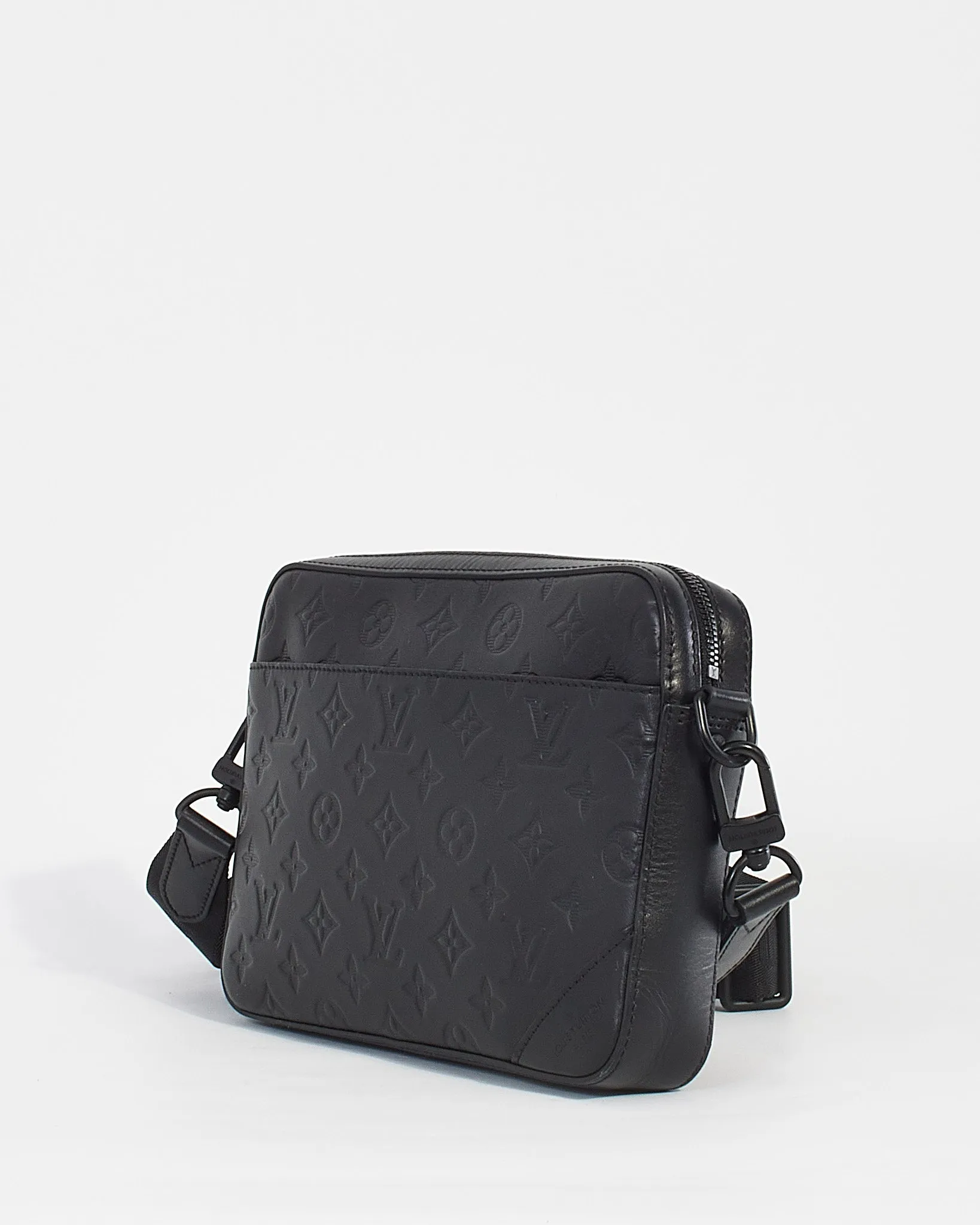 Louis Vuitton Black Monogram Shadow Leather Duo Messenger Bag