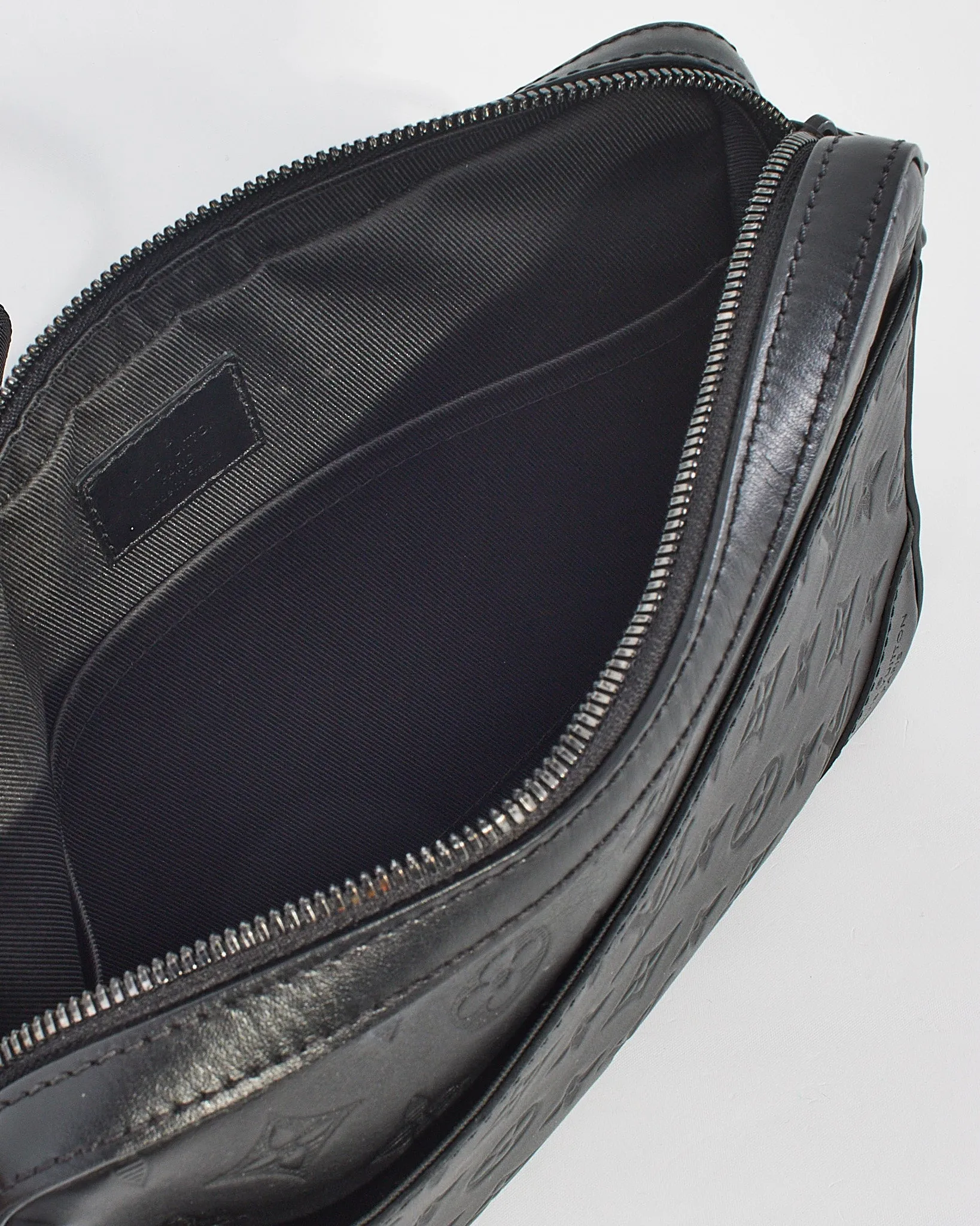 Louis Vuitton Black Monogram Shadow Leather Duo Messenger Bag