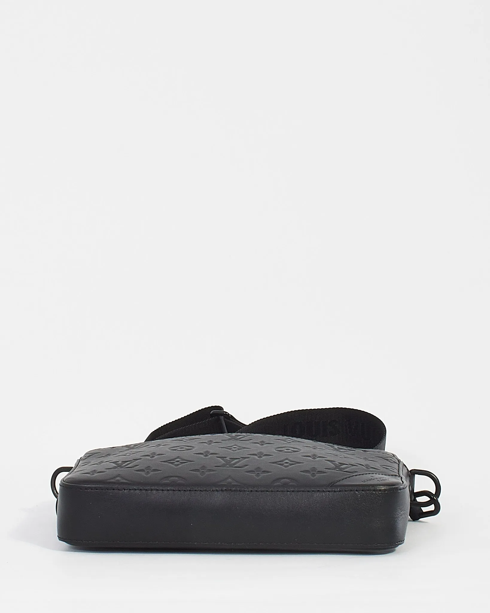 Louis Vuitton Black Monogram Shadow Leather Duo Messenger Bag