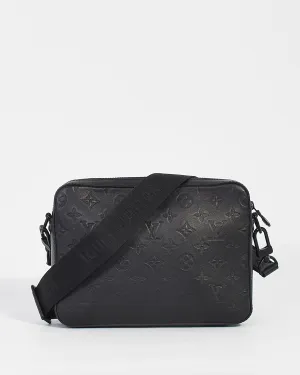Louis Vuitton Black Monogram Shadow Leather Duo Messenger Bag
