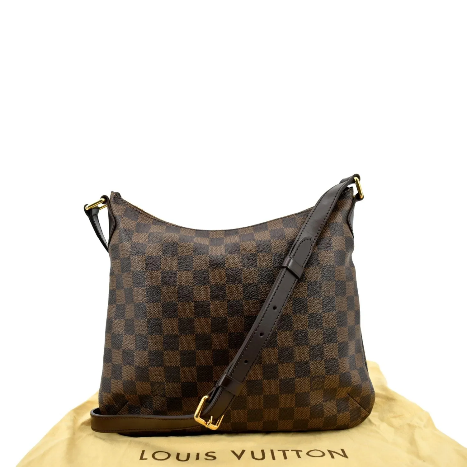 LOUIS VUITTON Bloomsbury PM Damier Ebene Crossbody Bag Brown