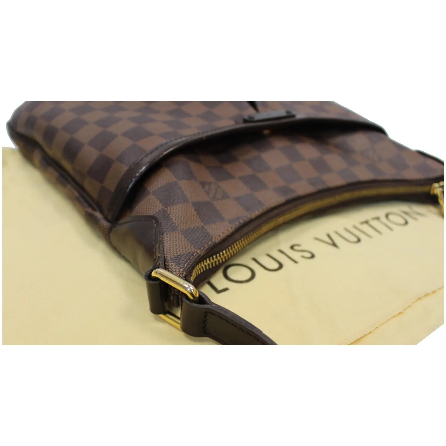 LOUIS VUITTON Bloomsbury PM Damier Ebene Crossbody Bag Brown