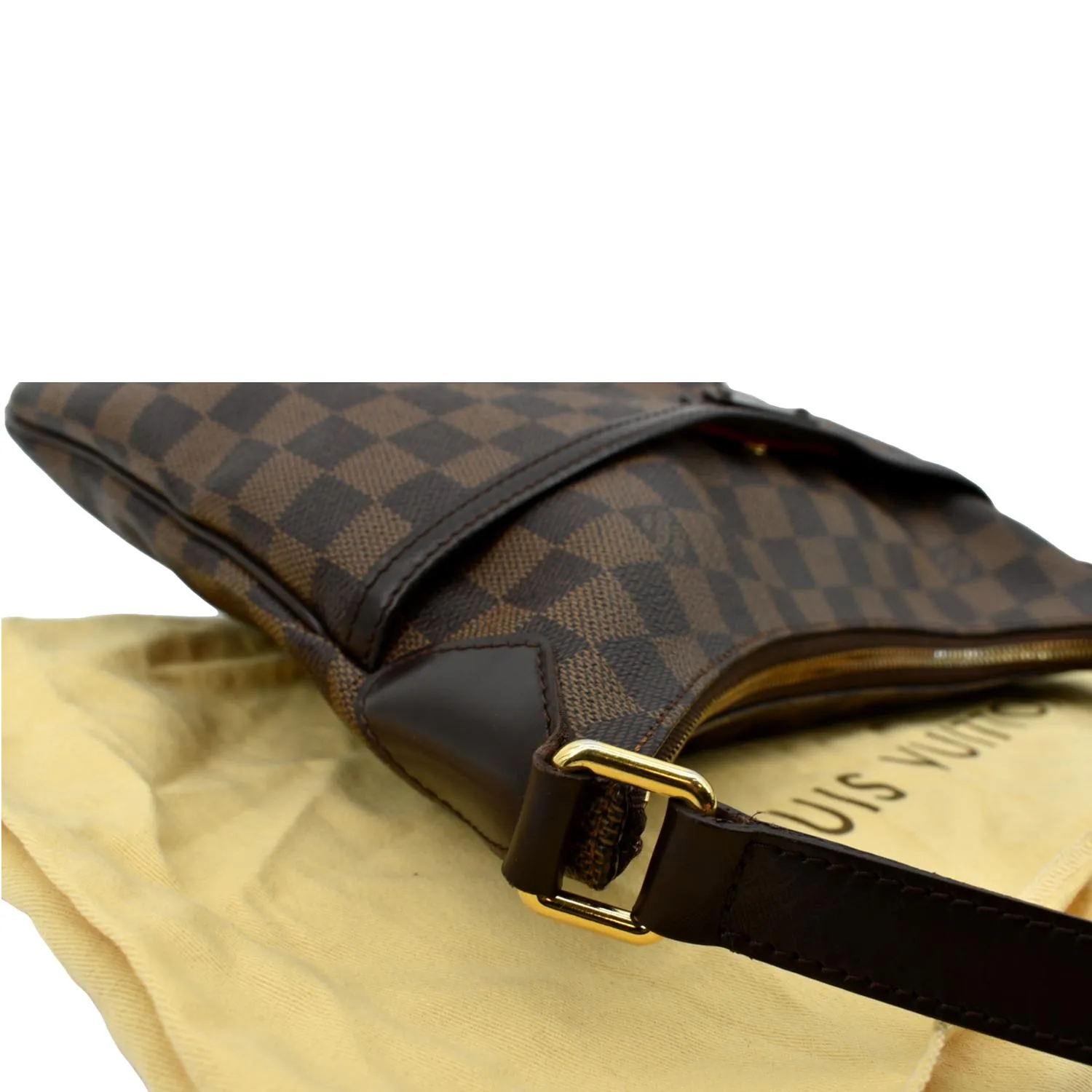 LOUIS VUITTON Bloomsbury PM Damier Ebene Crossbody Bag Brown