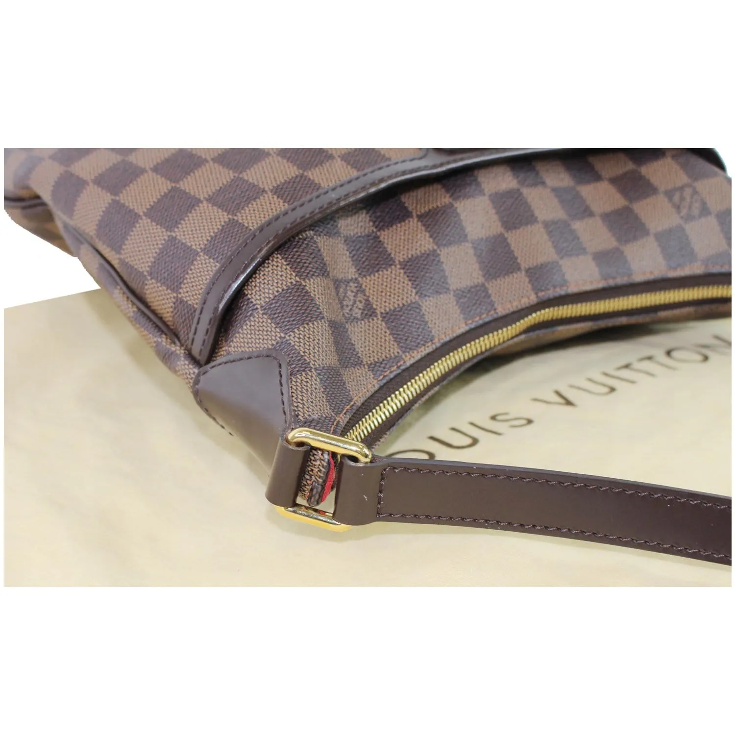 LOUIS VUITTON Bloomsbury PM Damier Ebene Crossbody Bag Brown
