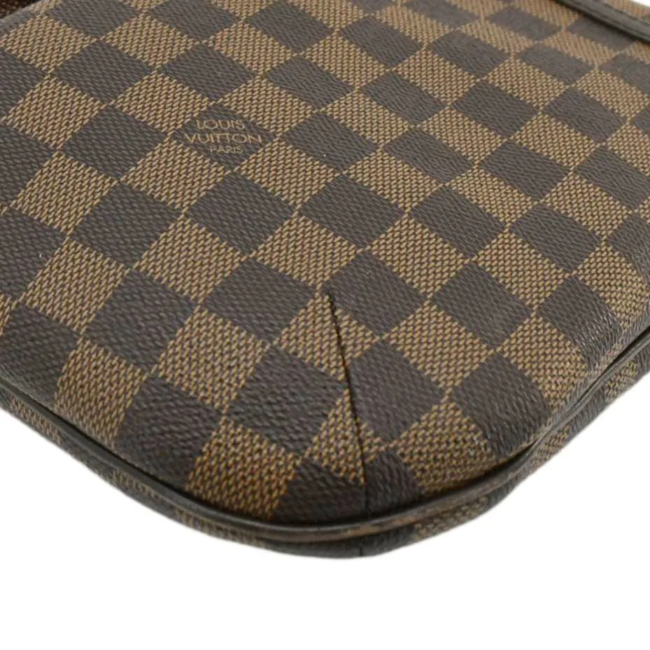 LOUIS VUITTON Bloomsbury PM Damier Ebene Crossbody Bag Brown
