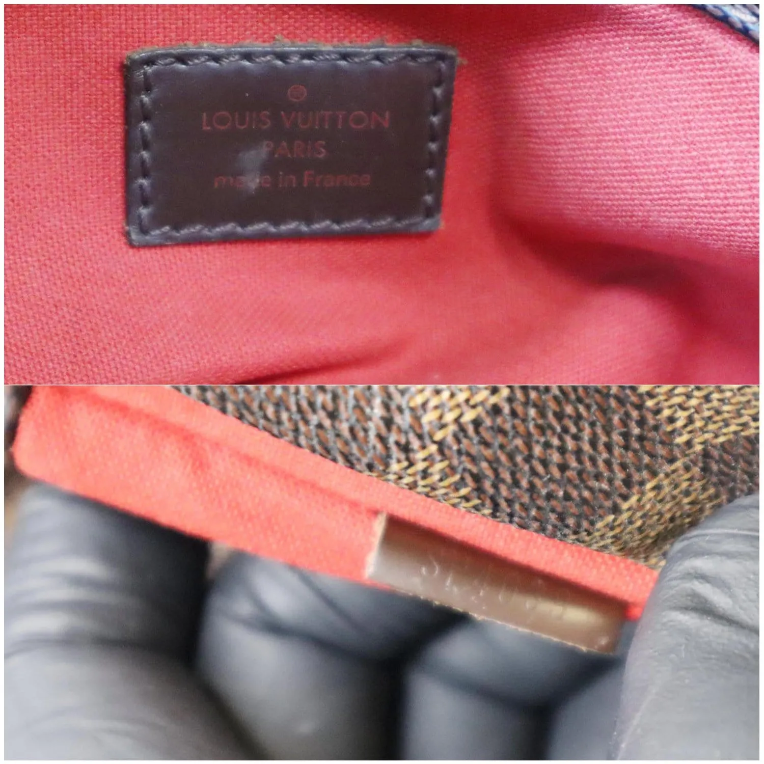 LOUIS VUITTON Bloomsbury PM Damier Ebene Crossbody Bag Brown