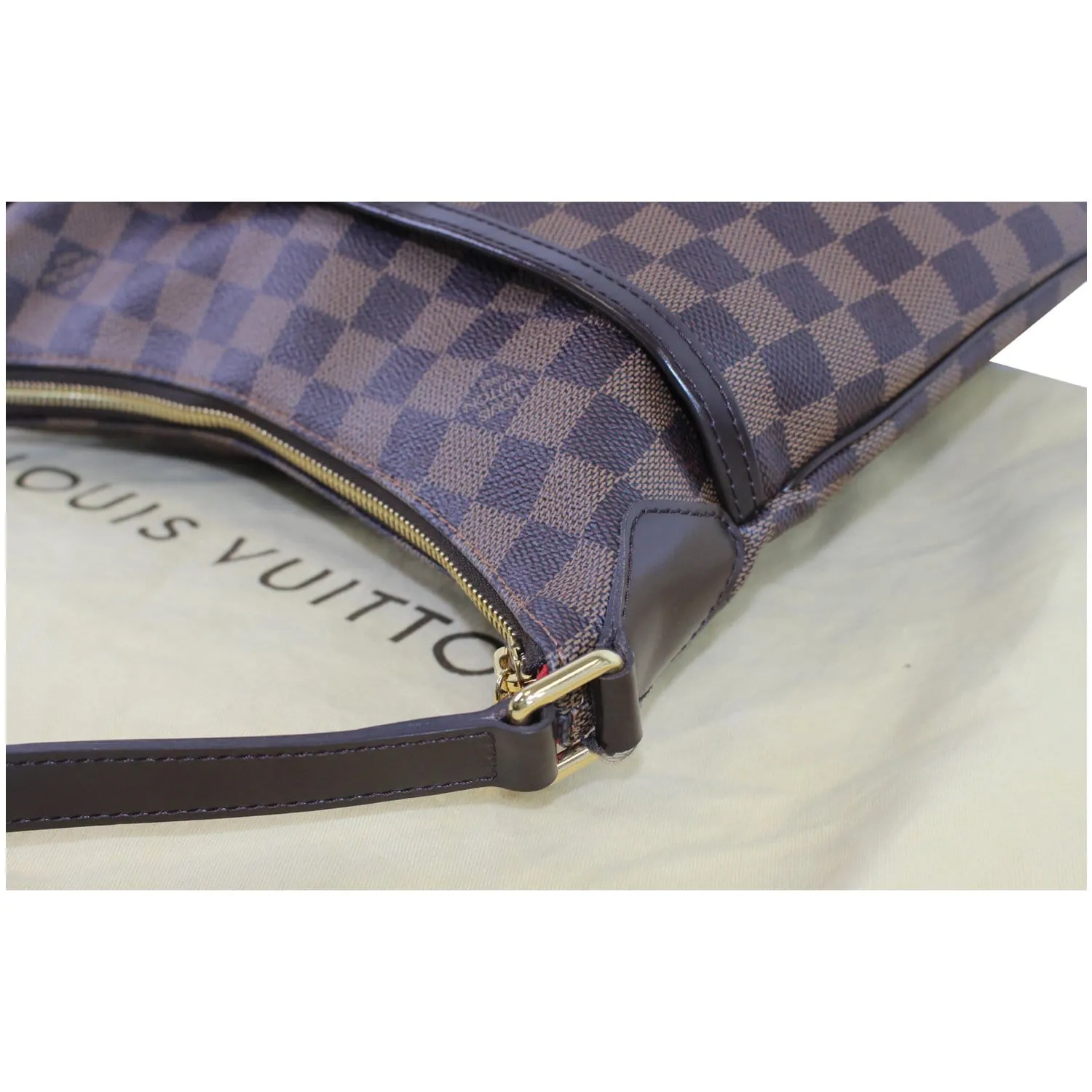 LOUIS VUITTON Bloomsbury PM Damier Ebene Crossbody Bag Brown